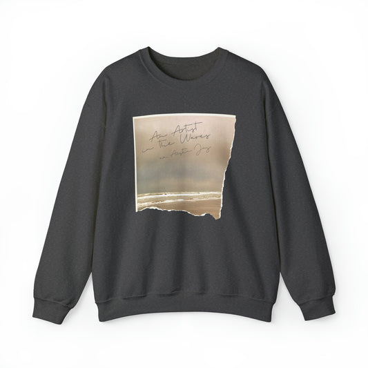 Austin Joy - An Artist in the Waves Ripped Photo - Unisex Heavy Blend™ Crewneck Sweatshirt