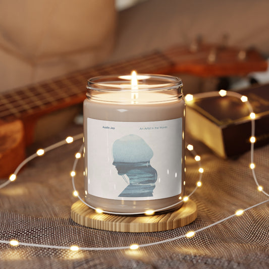 Austin Joy - An Artist in the Waves Album Cover - Sea Salt & Orchid Scented Soy Candle, 9oz