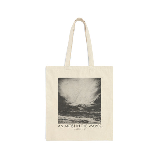 Austin Joy - An Artist in the Waves - Cotton Canvas Tote Bag