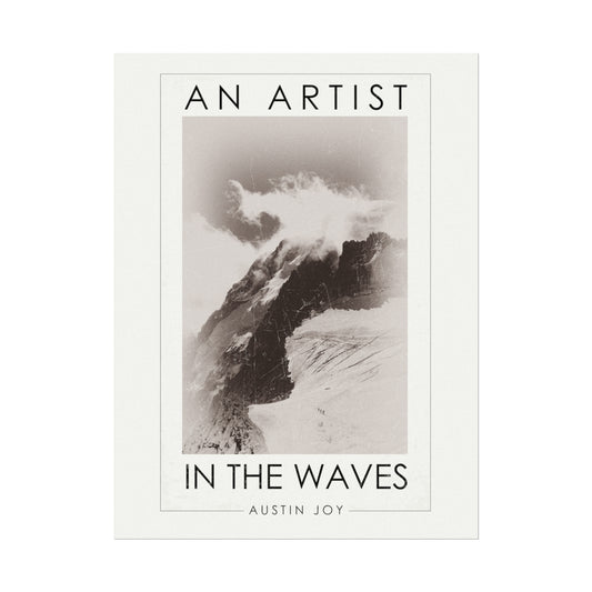 Austin Joy - An Artist in the Waves - Textured Watercolor Matte Poster
