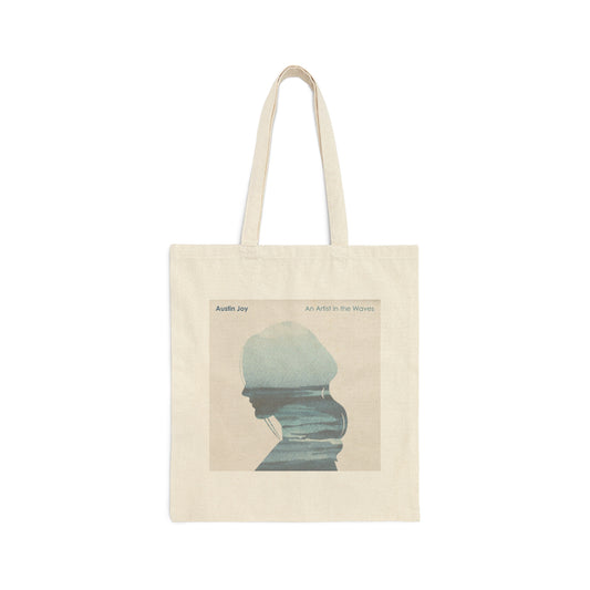 Austin Joy - An Artist in the Waves Album Cover - Cotton Canvas Tote Bag